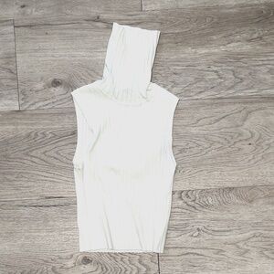 Zara Cropped Ribbed Sleeveless Turtleneck